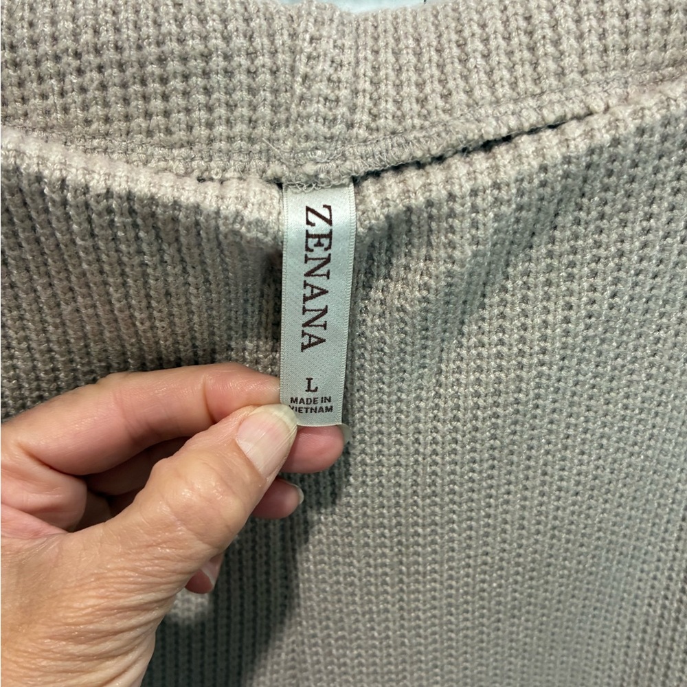 Zenana Beige Knit Sweater and Pants Set NWOT - Picture 7 of 7